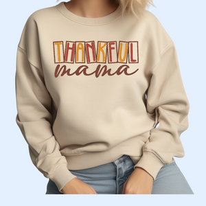 Thankful Mama Embroidered Sweatshirt