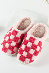 Pink Checkered Slipper