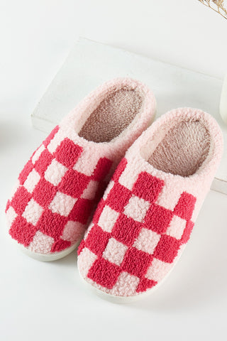 Pink Checkered Slipper