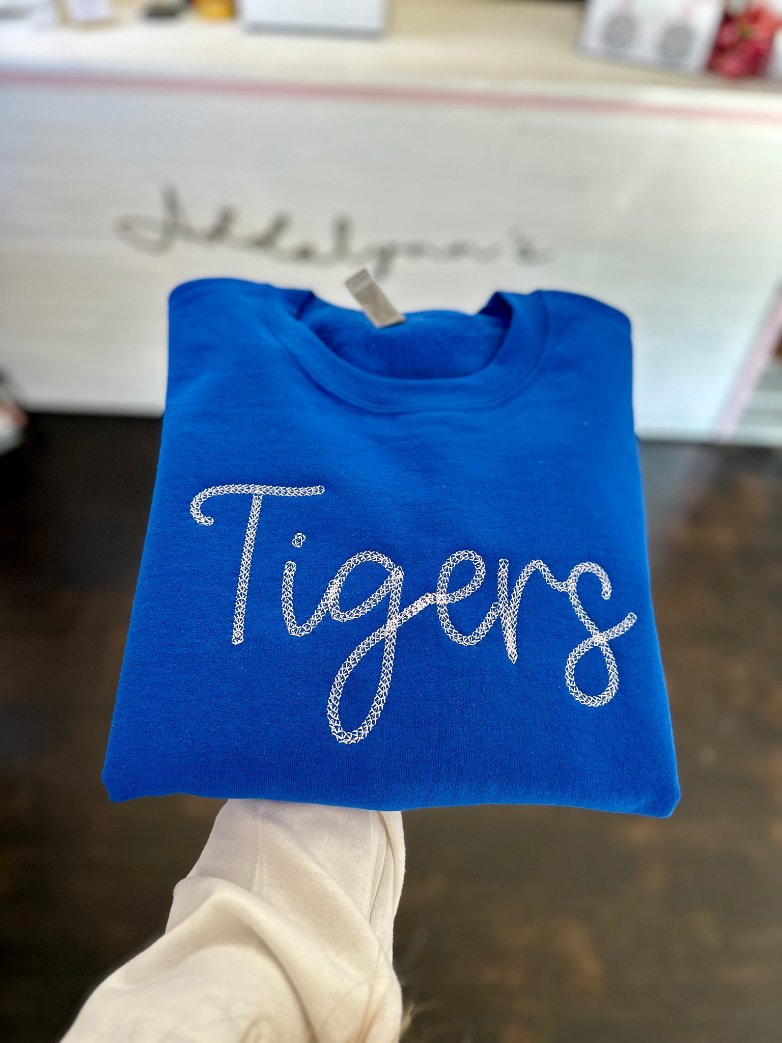 Embroidered Tigers Sweatshirt