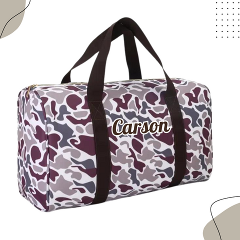 Camo Duffel Bag - INCLUDES NAME