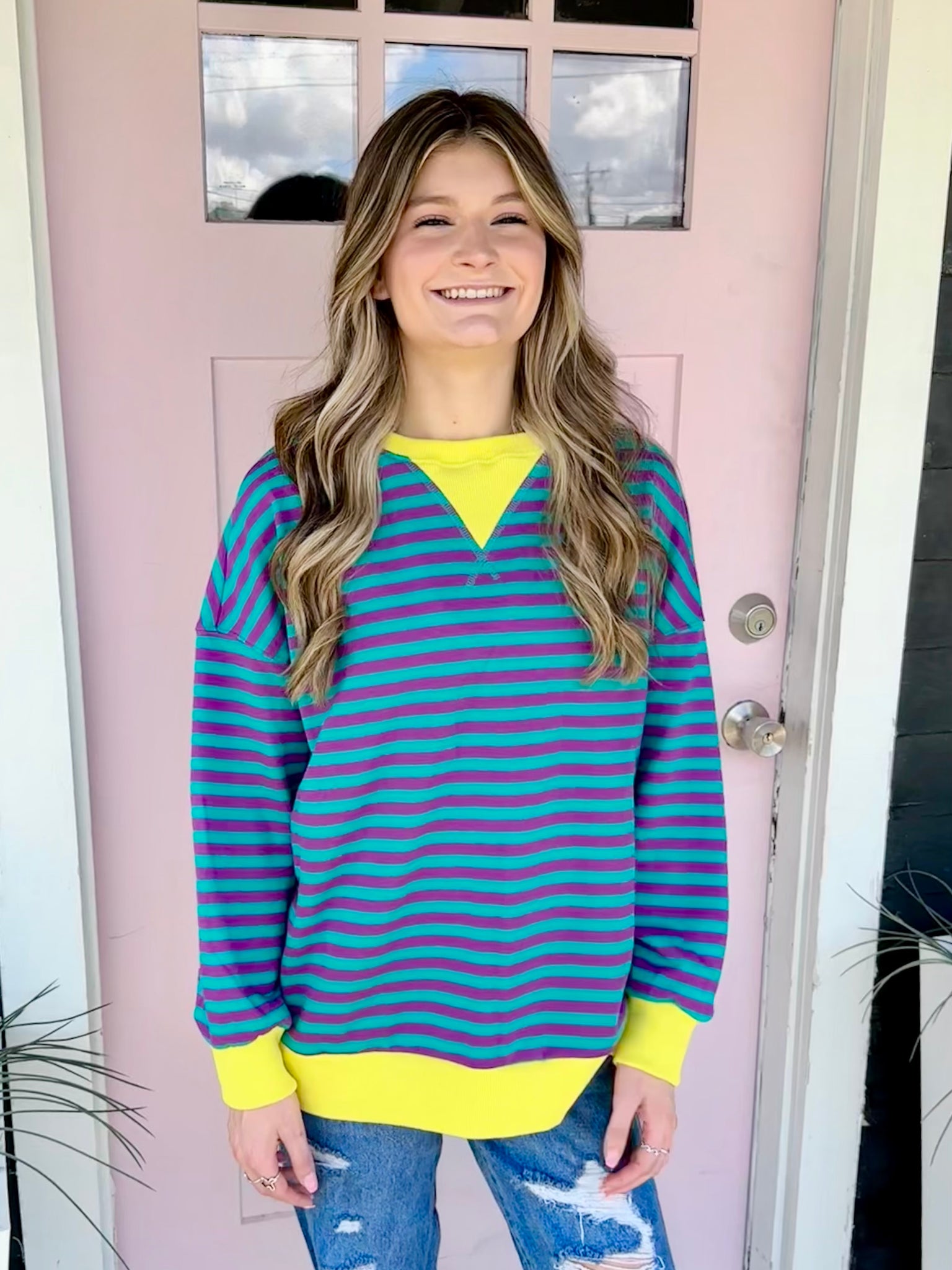 Rowdy Striped Sweatshirt