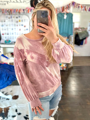 Mauve Sequins Top