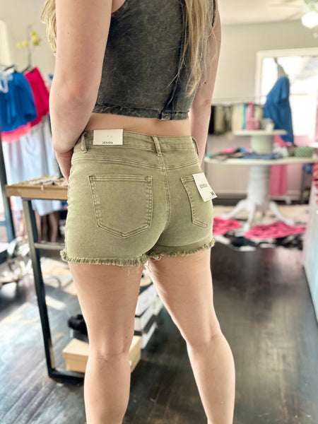 Georgia Olive Jean Shorts