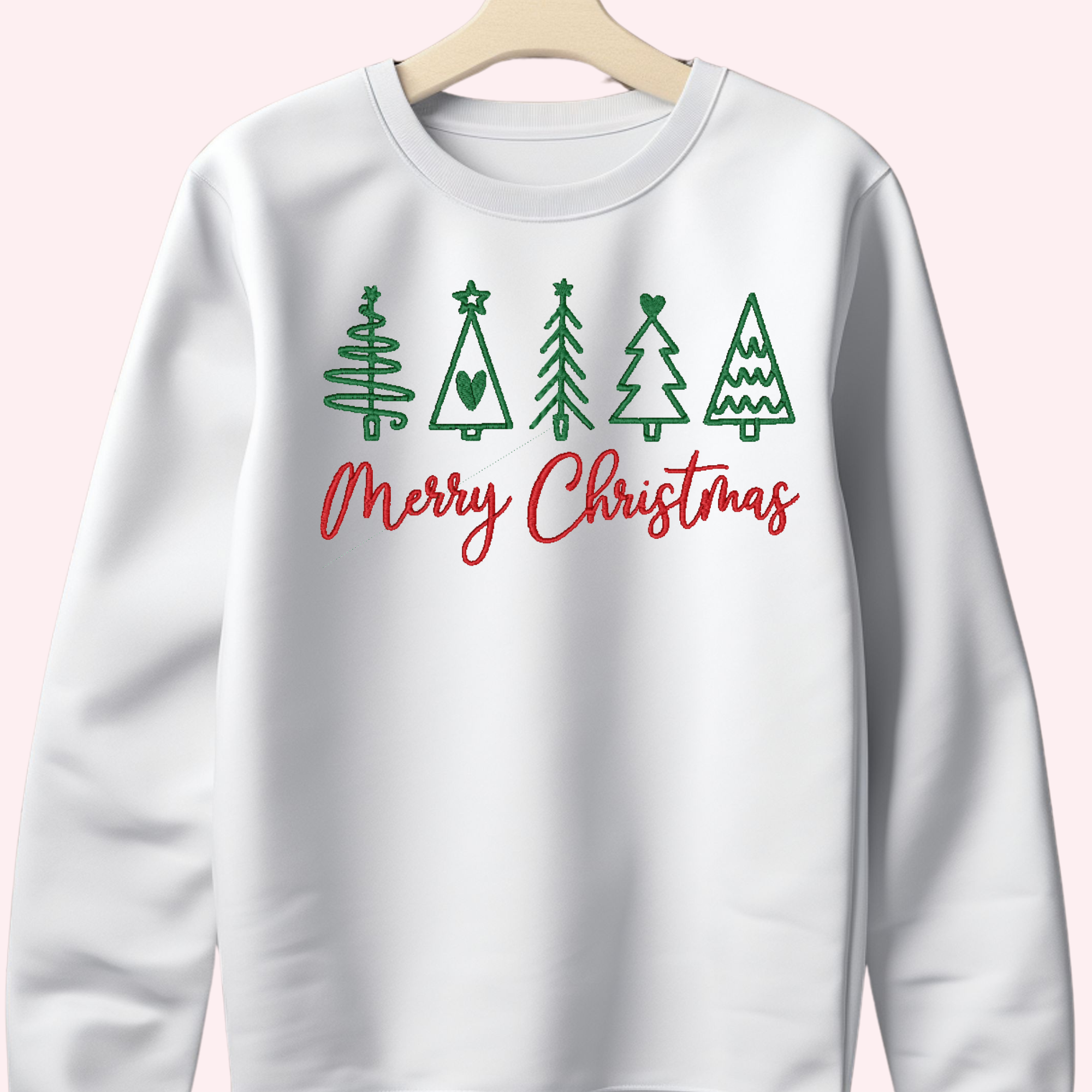 Merry Christmas Embroidered Sweatshirt