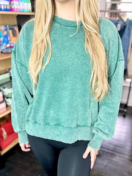Sabrina Olive Sweatshirt