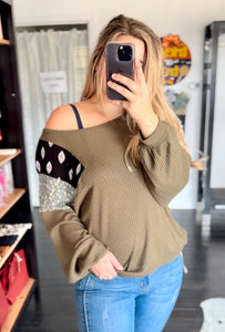 Halle Patch Oversized Top