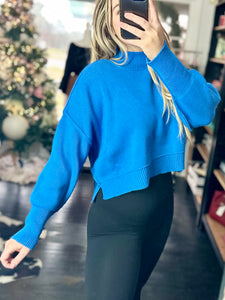 Tiff Bright Blue Sweater