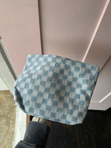 Big checkered makeup bag