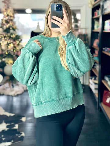 Sabrina Olive Sweatshirt