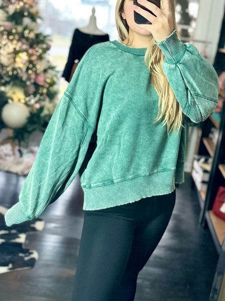 Sabrina Olive Sweatshirt