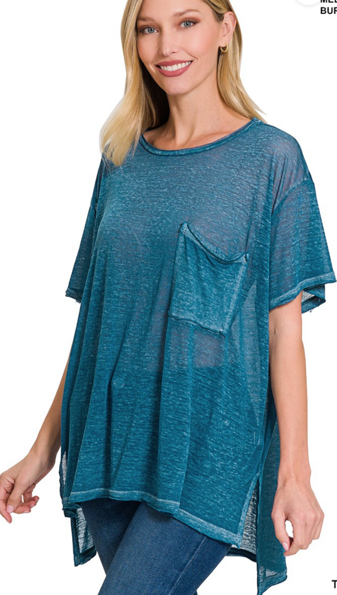 Sidney Oversized Top - Teal