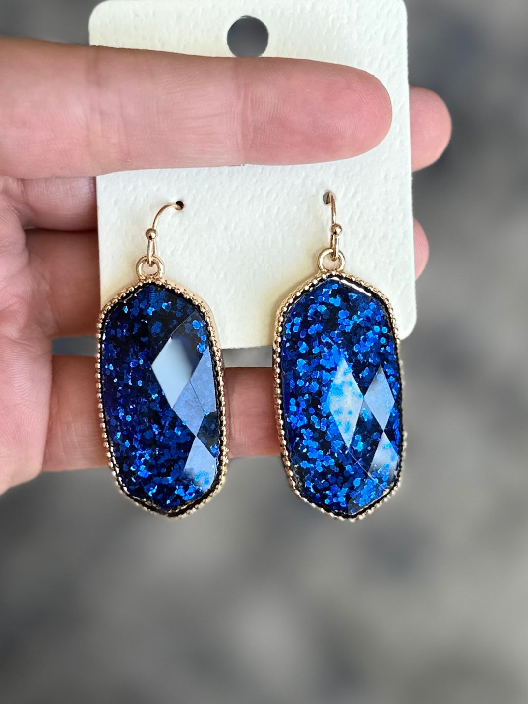 Sparkly GT Blue Earrings