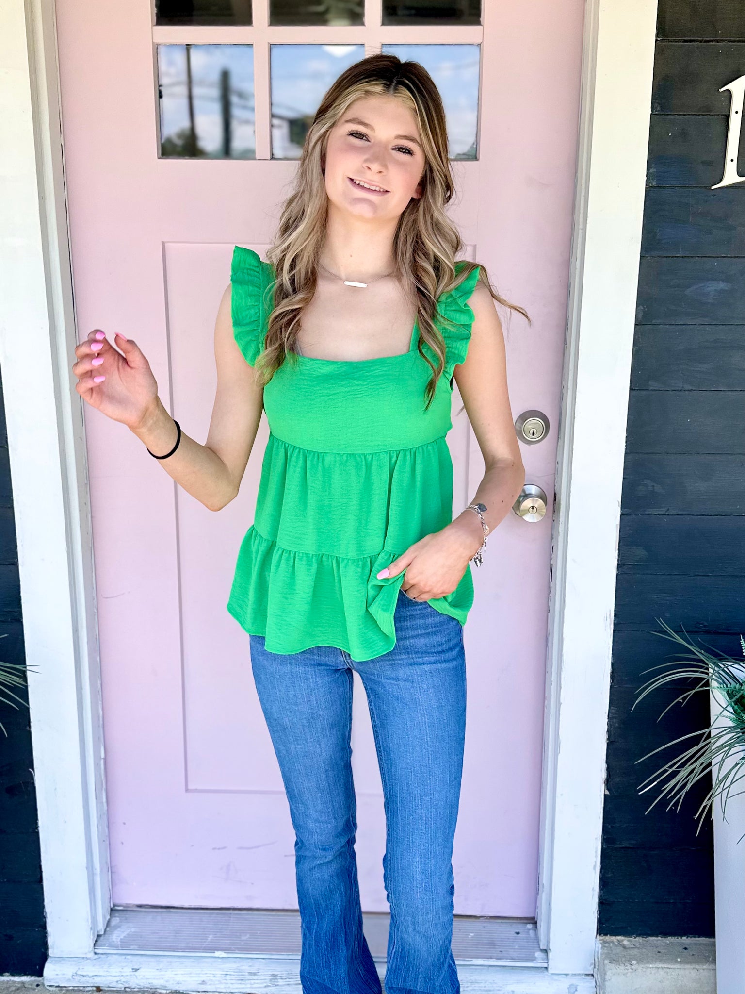 Freya Kelly Green Top