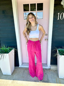 Hattie Hot Pink Bell Bottom Pants