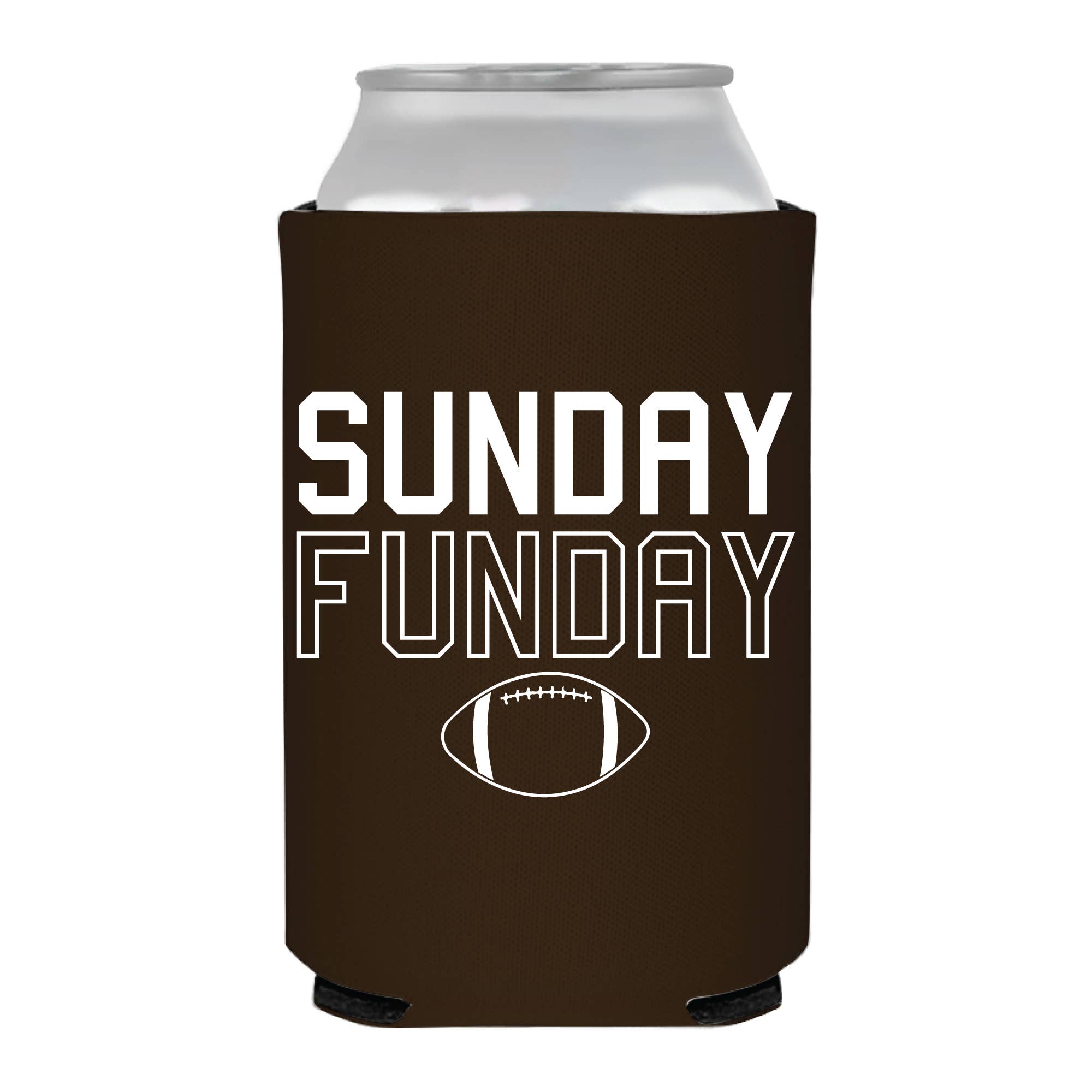 Sunday Funday Football Tailgate Brown Can Cooler - Sports