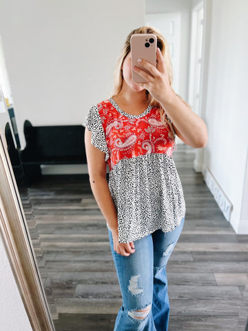 Paisley Dotted Top