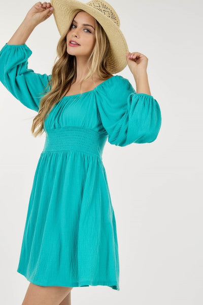 Britt Dress - Turquoise