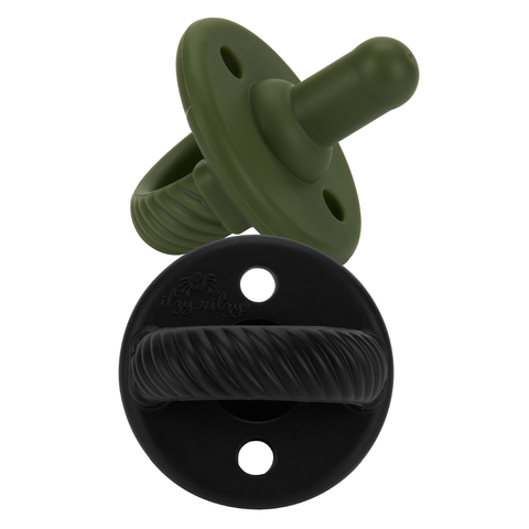 Sweetie Soother™ Pacifier Sets (2-pack): Camo + Midnight Cables