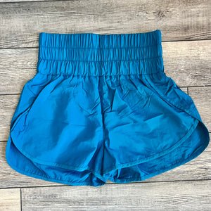 Abby Sport Shorts - Teal Blue